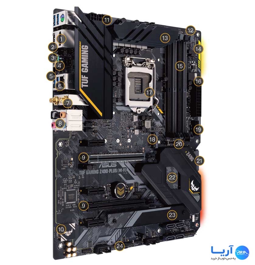 قیمت و خرید مادربرد ایسوس TUF GAMING Z490 PLUS WI-FI | فروشگاه آریا